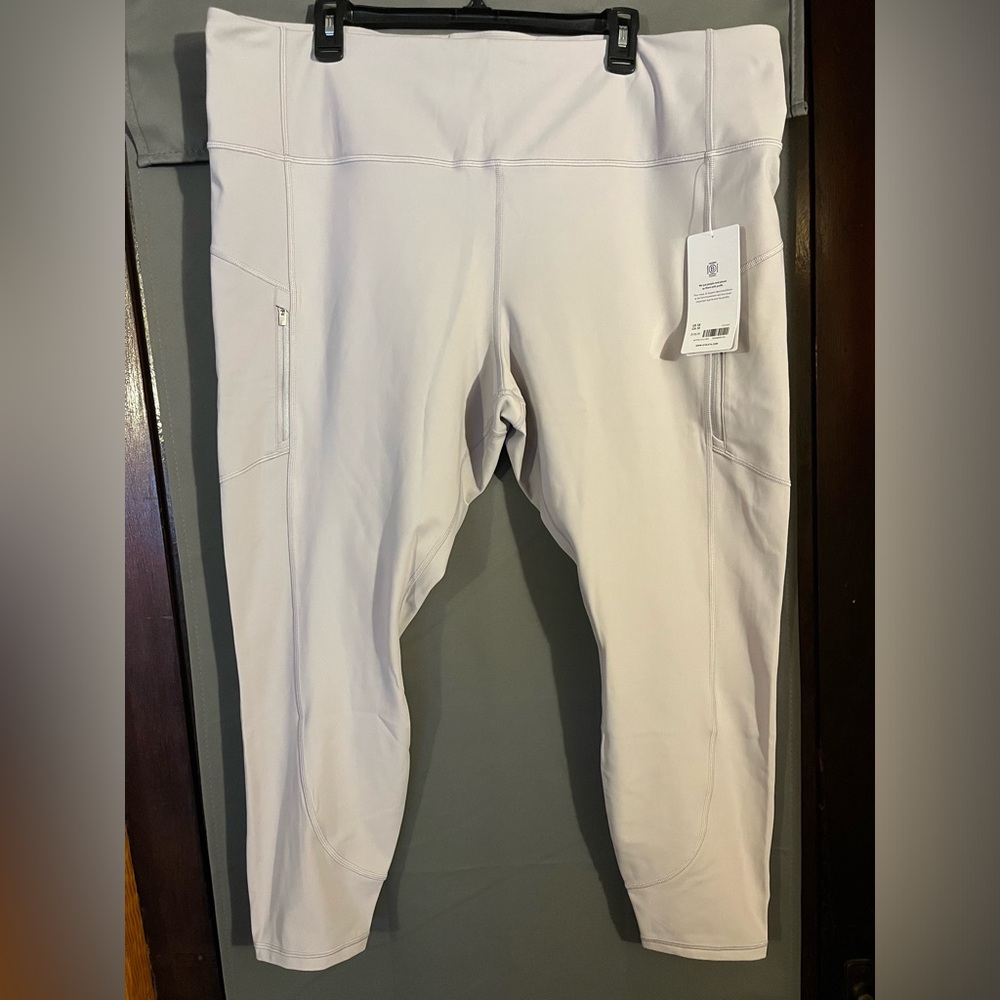 Athleta light gray thick leggings 3x